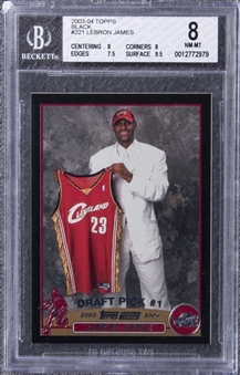 2003-04 Topps Black #221 LeBron James Rookie Card (#149/500) – BGS NM-MT 8